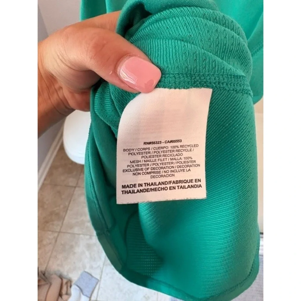 Nike Miler Running Tank Top Womens Small Green Orange Dri-FIT Racerback Mesh